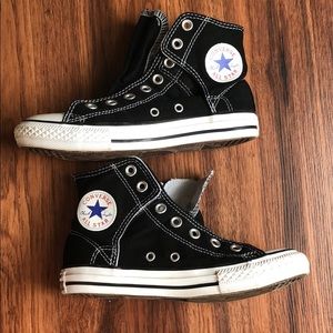 Converse high top black youth size 2